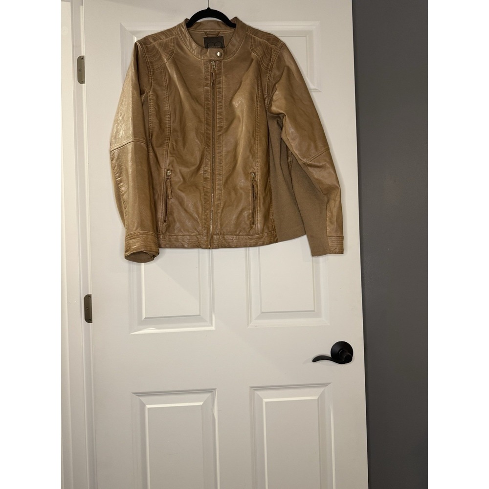 Maurices Faux Leather Moto Jacket Xxl Brown